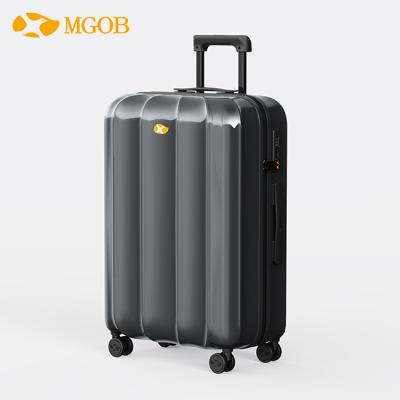 China Lantern Fashionable Design MGOB PC Carry-on 150T Striping Travel Bags Aluminum Trolley Hand Suitcase Luggage for sale