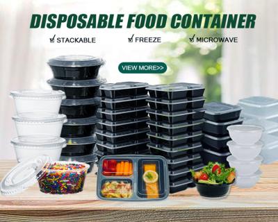 Chine Contenants alimentaires en plastique jetables à emporter pour déjeuner personnalisés, disponibles en 2 à 8 compartiments à vendre