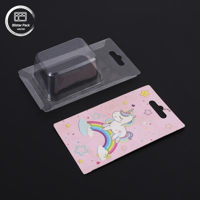 China Custom PVC Slide Card Custom Blister Packs Insert Packaging With Paper Card For Secure Card Display for sale