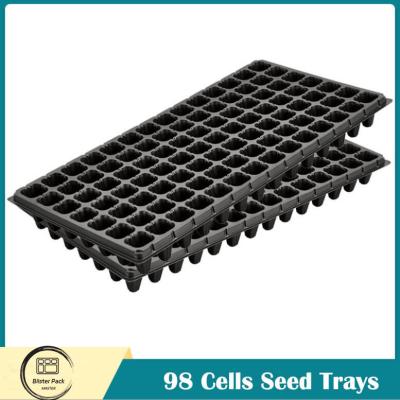 China 15 To 288 Cells Black Plastic Seed Trays / Plastic Plant Starter Trays for sale