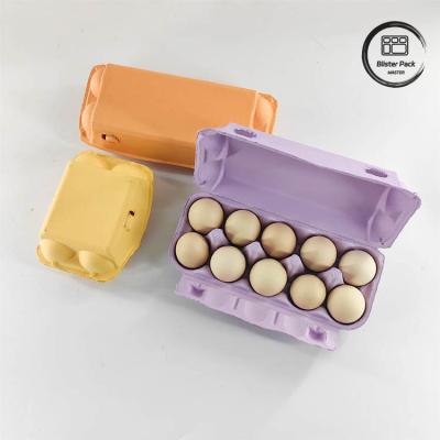 China Custom Eco Quail Egg Packaging 12 6 4 Paper Pulp Box Egg Cartons For Chicken Eggs for sale