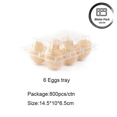 China Transparent Plastic Egg Tray 4 To 30 Egg Capacity Blister Box Packaging for sale