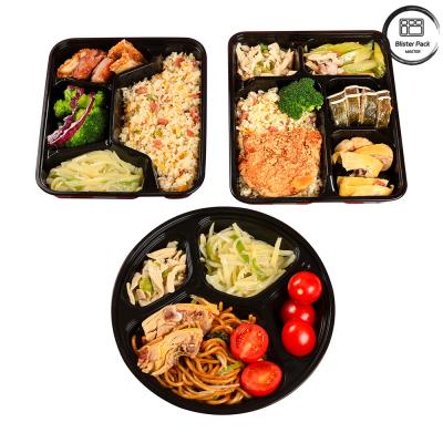 China Plastic Takeaway 4 Compartment Take Out Containers For Restaurants for sale