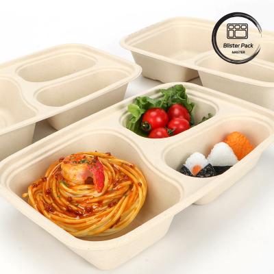 China 9-Inch Sugarcane Bagasse Clamshell Lunch Box Disposable and Biodegradable Food Container for Burgers and Bakery for sale