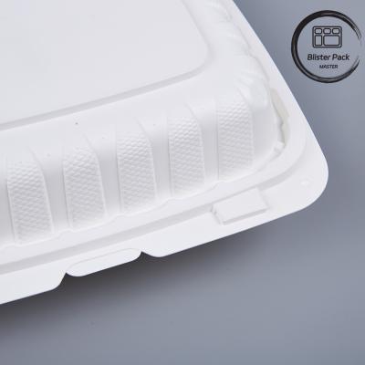 China Disposable Transparent Plastic Clamshell Takeout Containers for Restaurants Leakproof Design for sale