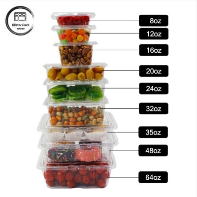 China Ensalada de frutas de primera calidad Ensalada de frutas Plato de ensalada de plástico transparente Envasado de ensalada bandeja para frescura en venta