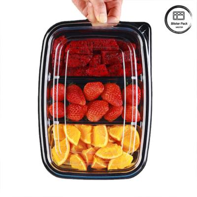 China Caja de ensalada de plástico personalizada para llevar Solución de embalaje de frutas conveniente en venta