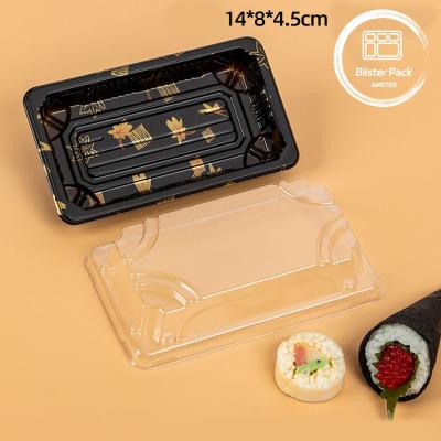 China Custom Logo Restaurant Food Grade Disposable Sushi Trays For Fresh And Stylish Dining for sale