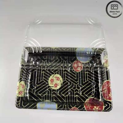 China Premium Design Embossing Plastic Sushi Tray Blister Pack At Competitive Prices for sale