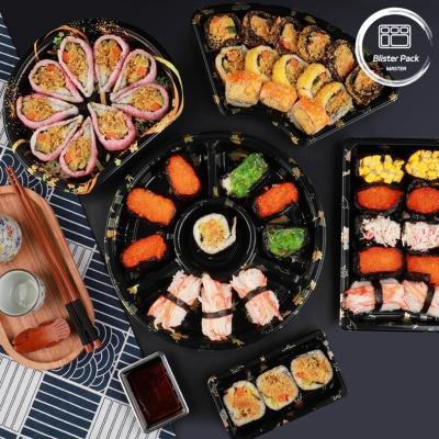 China Blister Salad Box Takeaway Convenient And Eco Friendly Plastic Sushi Container for sale