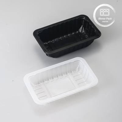 China Customized PP Food Vacuum Formed Packaging Trays Disposable Plastic Serving Trays With Logo for sale