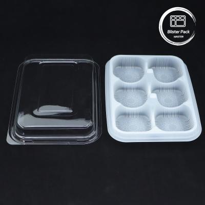 China Bakery Blister Packaging Disposable Food Containers With Lids For Desserts Pastry Shops for sale