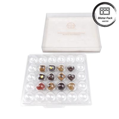 Chine Boîte cadeau en plastique transparent en gros Pour 4, 8, 15, 30 Truffes Chocolat Emballage transparent en PET de haute qualité à vendre