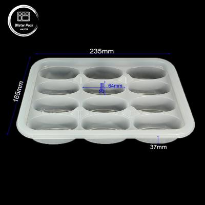 China Disposable Rectangle PET Plastic Biscuit Tray for Cookies Food Packaging for sale