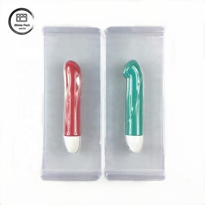 China Vibrator desechable transparente Embalaje de productos para adultos, bandeja de plástico para productos para adultos en venta