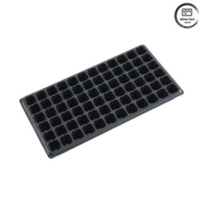 China Black PS Garden Tree Planting Seedling Tray, 50-Cell Degradable Germination Tray for Nursery Use for sale