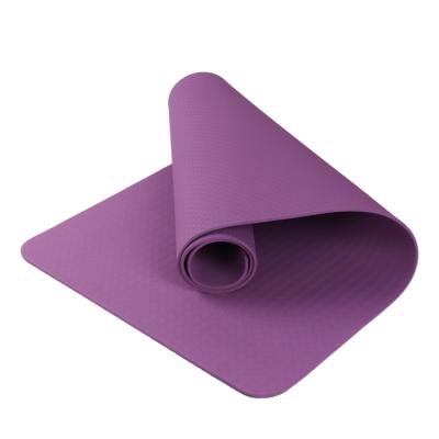 China Customizable Yoga Pilate Exercise Engrave New Design 6mm Tape Sticky Yoga Mat With Custom Design for sale