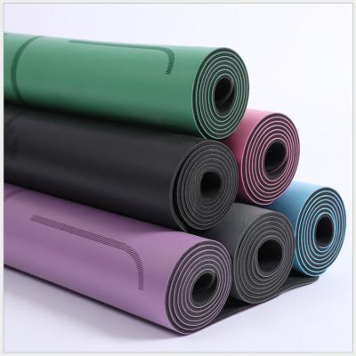 China Yoga Pilate Exercise Professional Manufacturer PU Printed Microfiber Eco Natural Rubber Yoga Mat for sale