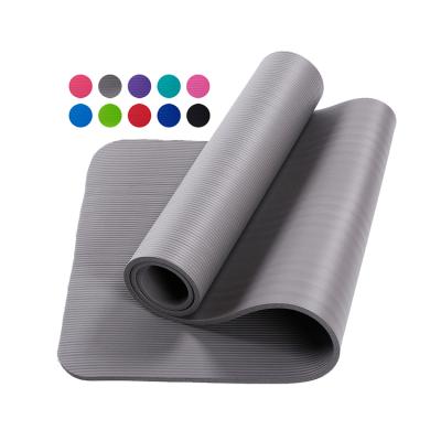 China Custom Printing NBR Biodegradable Fitness Gray NBR Foam Yoga Mat Set for sale