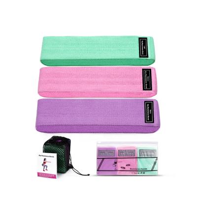 China Workout Non-slip Cotton Latex Rubber Band Flat Heavy Duty Resistance Band for sale