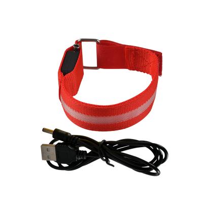 China Night Cycling Nylon Led Running Jogging Arm Band Gym Sport Waterproof Armband for sale