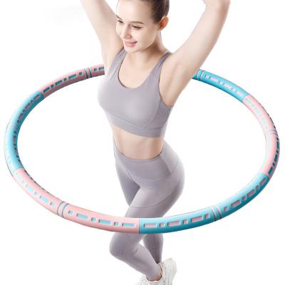 China Foam/High Quality Hoops Ring Gym Equipment, Fitness Waist Polynesian Dance Ring Weight Hoola Stainless Steel Soft Circle for sale