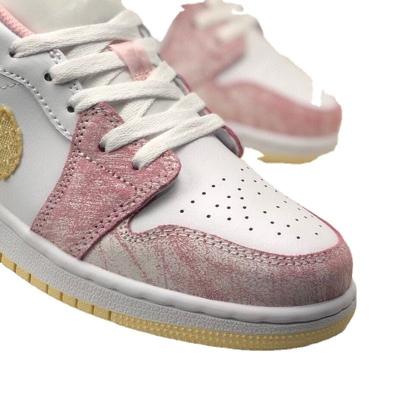 China Cushioning Wholesale Custom Logo Pink High Quality Original Brand Aj1 Women's Low-top Casual Shoes for sale