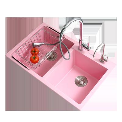 China Without Customizable Double Faucet Rose Bowl Kitchen Sink Chinese Red Forbidden City Style for sale