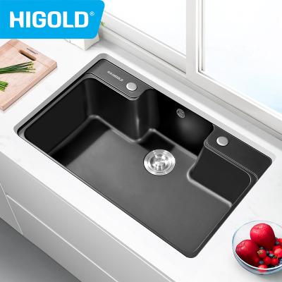 China Without Faucet Black Port Kitchen Sinks Larger Kitchen Single Sink for sale