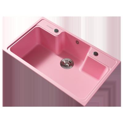 China Without Faucet Pink Port Kitchen Sinks Customized Kitchen Color Undermount Installation for sale