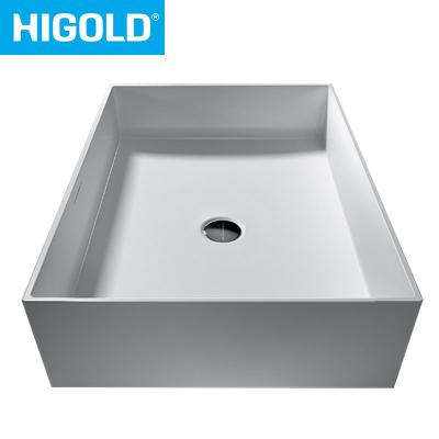 China Envirnment HIGOLD Friendly Modern Single Bowl Drop In White Lavamanos Quartz Stone Color Custom Kitchen Sinks for sale