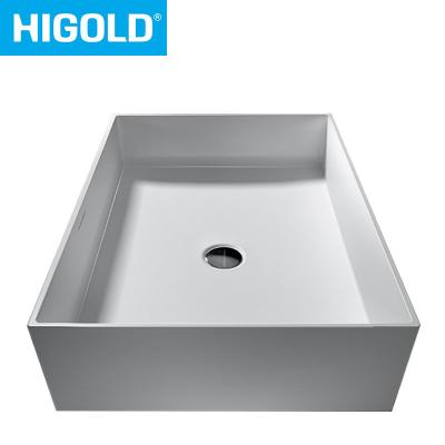 China Topmount Friendly Luxury Single Bowl High Grade Envirnment Quartz Kitchen Sink HIGOLD White Compound Lavamanos Sink for sale