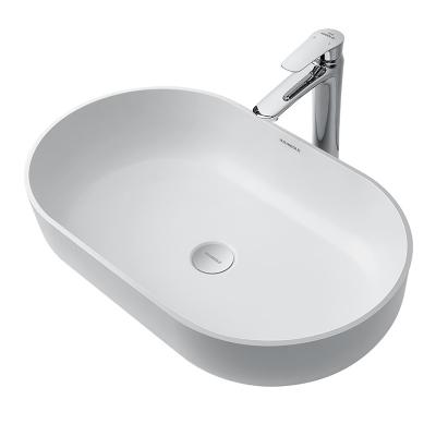 China Hotel Easy Clean Bathroom Vanity Sink Special Style Quartz Material High Strength It Is Not Easy To Break for sale