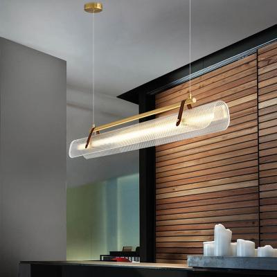 China Modern Led Modern Led Linear Pendant Light Desk Light Fixture Hanging Linear Light For Indoor Dining Room for sale