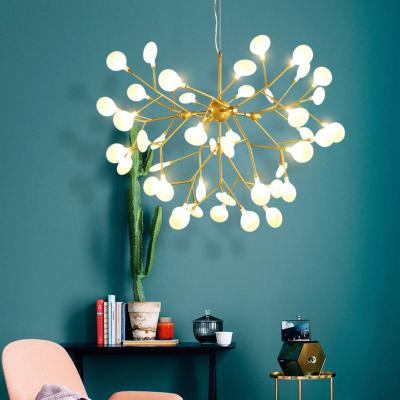 China Creative Simple Modern Firefly Branch Villa Restaurant Chandelier for sale