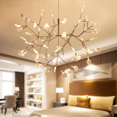 China Modern Luxury Chandelier Indoor Home Leaves Staircase Hotel Lobby Custom Ceramic Ginkgo Leaf Chandelier for sale