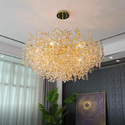 China Modern Home Crystal Chandelier Pendant Lamp Decor Living Room Ceiling Lamp With Bblate Material Design for sale