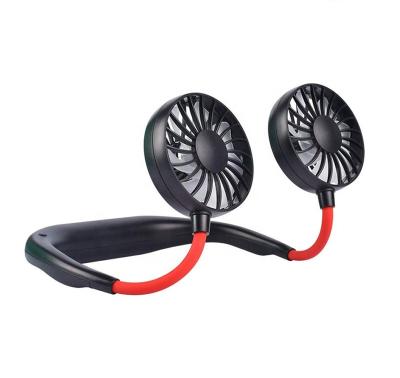 China Mini Outdoor Portable USB Rechargeable Built In 1200 mAh 18650 Battery 3 360 Degree Rotation Speed ​​Adjustable Hand Free Personal Neck Fan for sale