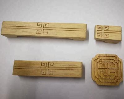 China Solid Chinese Traditional Wooden Beech Wood Classic Rubber Birch Wooden Drawer Knobs Handle And Pulls for sale