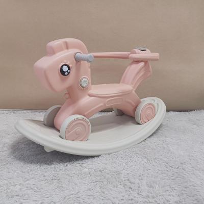 China Ride On Toy Homeuse Indoor Rocking Horse With Kids Toy Car For Fun And Excersizing for sale