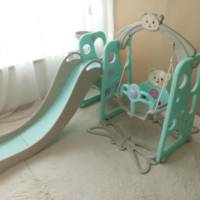 China PP+PE Kids Small Indoor Slide Toys With Swing And Basket For Kids Play At Home for sale