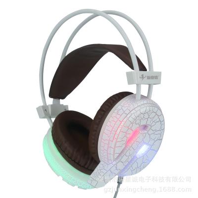 China JEQANG H6 Headband Gaming Headphones Gaming Earphone With Microphone Stereo LED Light Low Volume Controller for sale