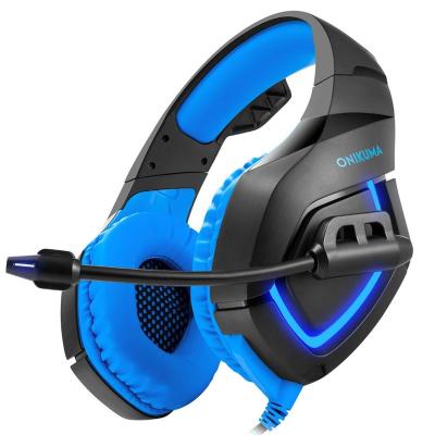 China ONIKUMA K1-B Headband Gaming Headphones Gaming Earphone With Microphone Stereo LED Light Low Volume Controller for sale