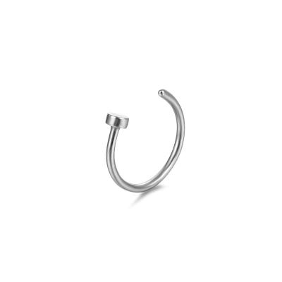 China Stainless Steel Punk Septum Nosetril Circle 18G 20G Piercing Jewelry for sale