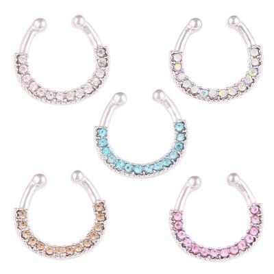 China 20G Punk Faux Nose Ring Septum Hoop Perforation For Women Body Jewelry for sale