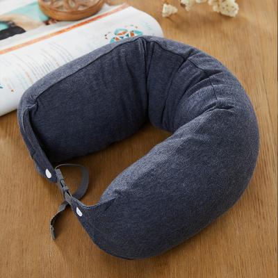 China Foldable Travel Neck Pillow, Nature Latex Particle Filling Cotton Cover for sale