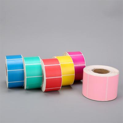 China Barcode printable colorful thermal label roll barcode label roll for supermarket label for sale