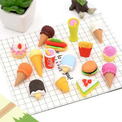 China Office eraser eraser for school stationery, fast food set stationery for sale