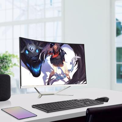 China 27 inch cheap pc core i5/i7 curved screen gaming system laptops and desktops curved screen computador gamer  all in one pc à venda