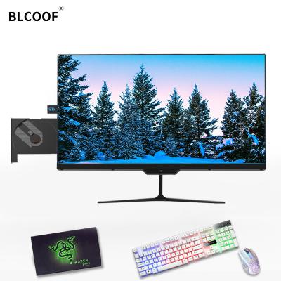 China Computer with DVD 23.8 Inches LED high quality 8GRAM 256GSSD+500HDD Industrial All-in-one computer for gamer for sale